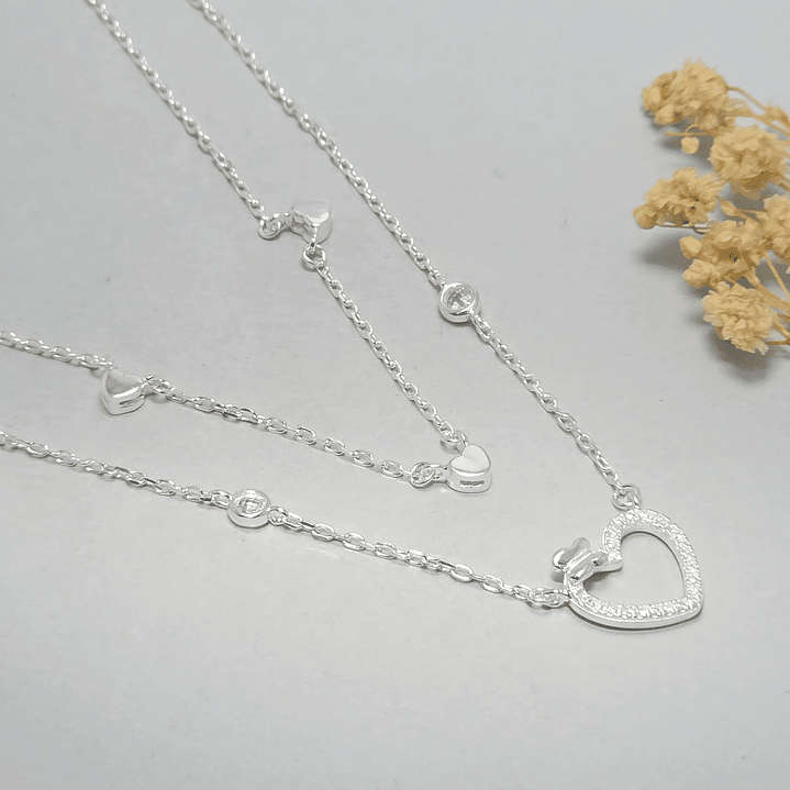 Collar Doble Corazón  1