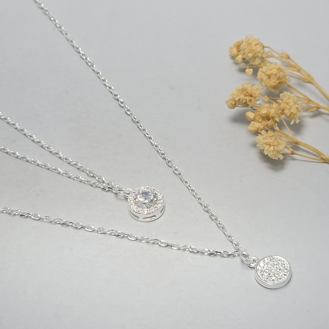 Collar Doble Microcircon  1