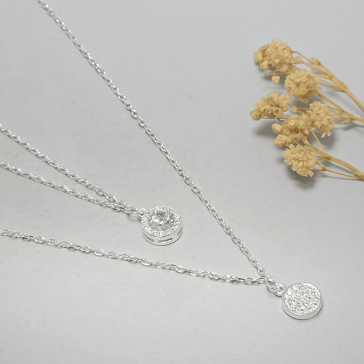 Collar Doble Microcircon  1