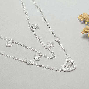 Collar Doble Corazón/Infinito