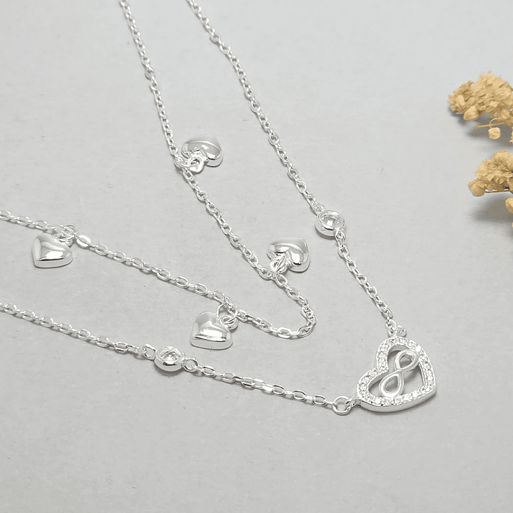 Collar Doble Corazón/Infinito 1