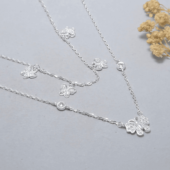 Collar Doble Mariposa 1