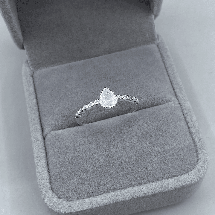 Anillo Solitario Gota 1