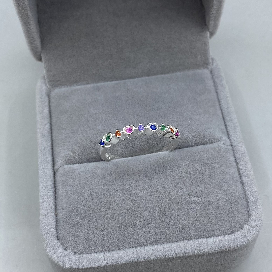 Anillo Corazon Multicolor 1