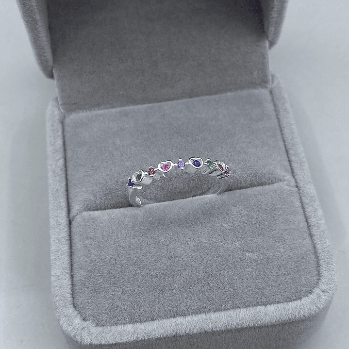 Anillo Corazon Multicolor 1