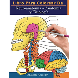 Libro para colorear de Neuroanatomía + Anatomía y Fisiología: compilación 2-en-1 | Libro de colores de autoevaluación para estudiar muy detallado para Estudiar y Relajarse