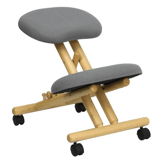 Silla de oficina de rodillas ergonómica de madera móvil F...