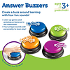 Learning Resources Answer Buzzers - Juego de 4, a partir de 3 años, zumbadores de colores surtidos, zumbadores de programas de juegos, perfectos para juegos familiares y noches de trivia