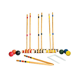 Triumph Sports Juegos de croquet para seis jugadores con 6 mazos de madera, pelotas y bolsas de transporte
