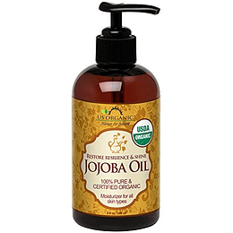 Aceite de jojoba orgánico de EE. UU., orgánico certificado por USDA, 100 % puro y natural, virgen prensado en frío, sin refinar, sin haxano, procedente de Oriente Medio directamente (grande (8 oz, 240