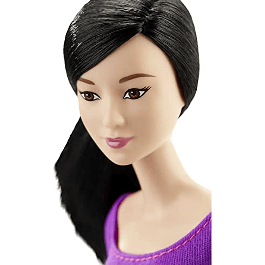 Muñeca Barbie Made to Move, parte superior morada [exclusivo de Amazon]