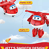 Super Wings Toys, Jett Transformer Toys de 5 pulgadas, juguete de avión para niños de 3 a 5 años, transformándose de Jet de juguete a robot, ruedas móviles reales, suministros de fiesta de cumpleaños 