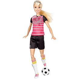 Muñeca de jugador de fútbol posable Barbie Made to Move