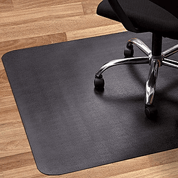 Tapete para silla de oficina para piso de madera dura y baldosas, negro, antideslizante, sin curvas, tapete para debajo del escritorio, ideal para silla con ruedas y escritorio de computadora, protect