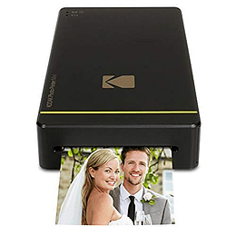 Kodak Mini Portable Mobile Instant Photo Printer - Compatible con Wi-Fi y NFC - Imprime de forma inalámbrica imágenes de 2,1 x 3,4", tecnología avanzada de impresión DyeSub (negro) Compatible con Andr