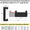 Estabilizador de empuñadura de mano para teléfono inteligente anticaída ergonómico universal con correa de seguridad, soporte portátil para Selfie Stick Handheld Vlogging Holder Mount para 60-85 mm de
