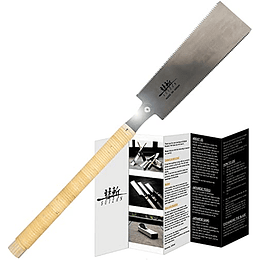 Sierra de mano japonesa SUIZAN, sierra de mano de 9,5 pulgadas Ryoba, sierra de corte al ras de doble filo, herramientas de carpintería