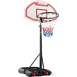 Best Choice Products - Aro de baloncesto ajustable en altura para niños, sistema de tablero trasero portátil con 2 ruedas, base rellenable, resistente a la intemperie, red de nailon, se ajusta de 70,5