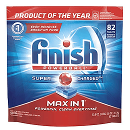 Finish - Max in 1 - 82ct - Detergente para lavavajillas - Powerball - Pastillas para lavavajillas - Dish Tabs