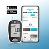 KETO-MOJO Kit de prueba de cetona y glucosa en sangre con Bluetooth + aplicación, 20 tiras de prueba (10 cada una), 1 metro, 10 lancetas, 1 dispositivo de punción, controle su cetosis y dieta cetogéni