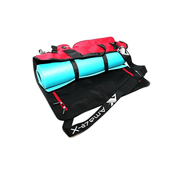 AmazeX Yoga Bag Yoga Mat Bag Fitness Bag Bolsa de gimnasio multifuncional con extremos abiertos 5 bolsillos Portabotellas en 2 colores de