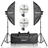Emart Softbox Kit de iluminación de fotografía, 2250 vatios Iluminación continua Softbox de estudio fotográfico 20 