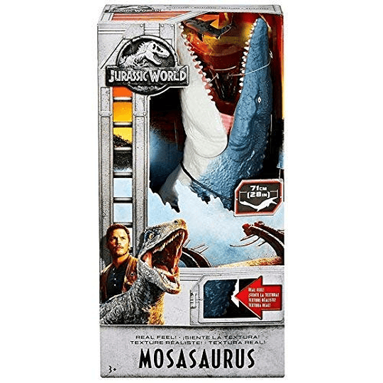 Jurassic World Fallen Kingdom, Jurassic World y Jurassic World 2 Real Feel Mosasaurus 28 pulgadas, toca su piel y textura real, a partir de 3 años Nuevo