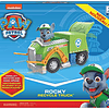 Paw Patrol, vehículo de camión de reciclaje de Rocky con figura coleccionable, para niños de 3 años en adelante