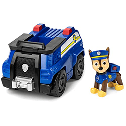 Paw Patrol, Chase's Patrol Cruiser Vehicle con figura coleccionable, para niños a partir de 3 años