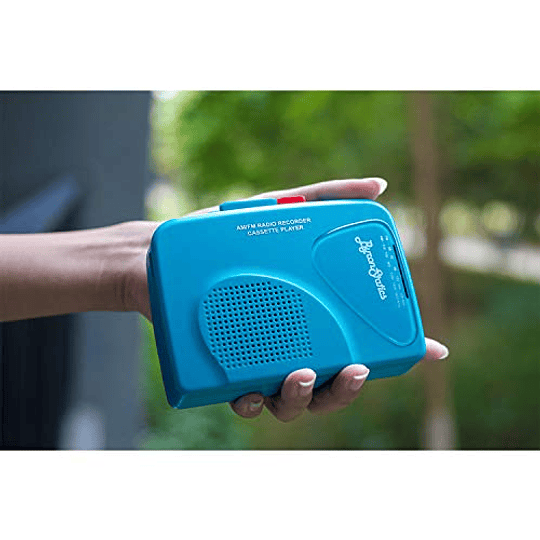 ByronStatics Reproductores de cassette portátiles Grabadoras Radio FM AM Walkman Reproductor de cintas Micrófono incorporado Altavoces externos Grabación manual Sistema de parada automática VAS Baterí