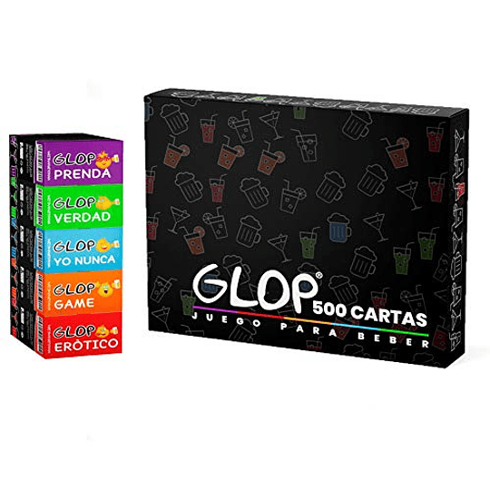 Glop 500 Cartas 5 juegos distintos para carrete.