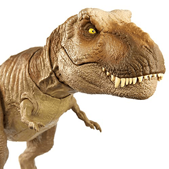 Jurassic World Epic Roarin' Tyrannosaurus Rex Figura de acción grande con función de ataque primario, sonido, sacudidas realistas, articulaciones móviles; A partir de 4 años