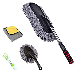 STEVE YIWU Ultimate Car Duster Kit, Performance Super Plush Duster/Cleaning Dashboard Duster/Interior Car Detailing Brush/Multifuncional Ultra Soft Cloths, Exterior o Interior Use, Juego de 4