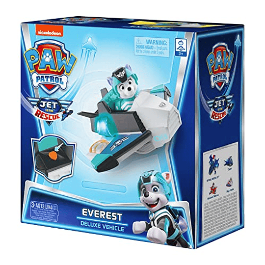 Paw Patrol, Jet to The Rescue Everest Deluxe Transforming Vehicle Toy con luces y sonidos, exclusivo de Amazon