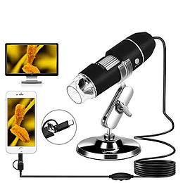 Microscopio USB Microscopio digital 50X a 1000X Aumento Cámara de microscopio portátil de mano con 8 luces para Android, Windows, Mac