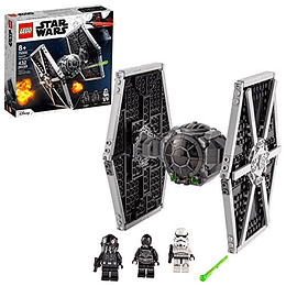 Juguete de construcción LEGO Star Wars Imperial TIE Fighter 75300 con minifiguras de Stormtrooper y piloto de The Skywalker Saga