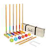 GoSports Six Player Croquet Set para adultos y niños - Diseño moderno de madera con opciones de lujo (35