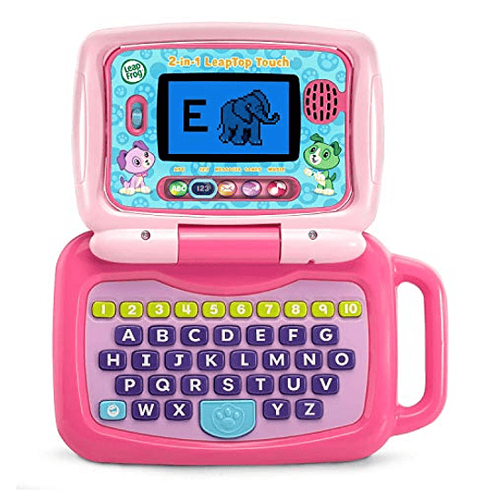 LeapFrog 2 en 1 LeapTop Touch, 48 meses a 60 meses, rosa