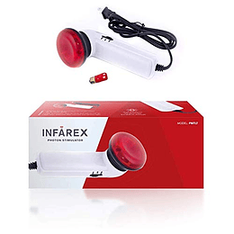 Varita de calefacción infrarroja de terapia de luz roja portátil de Infarex, lámpara de calefacción de mano con bombilla de luz roja de repuesto, proporciona alivio específico para el dolor muscular y