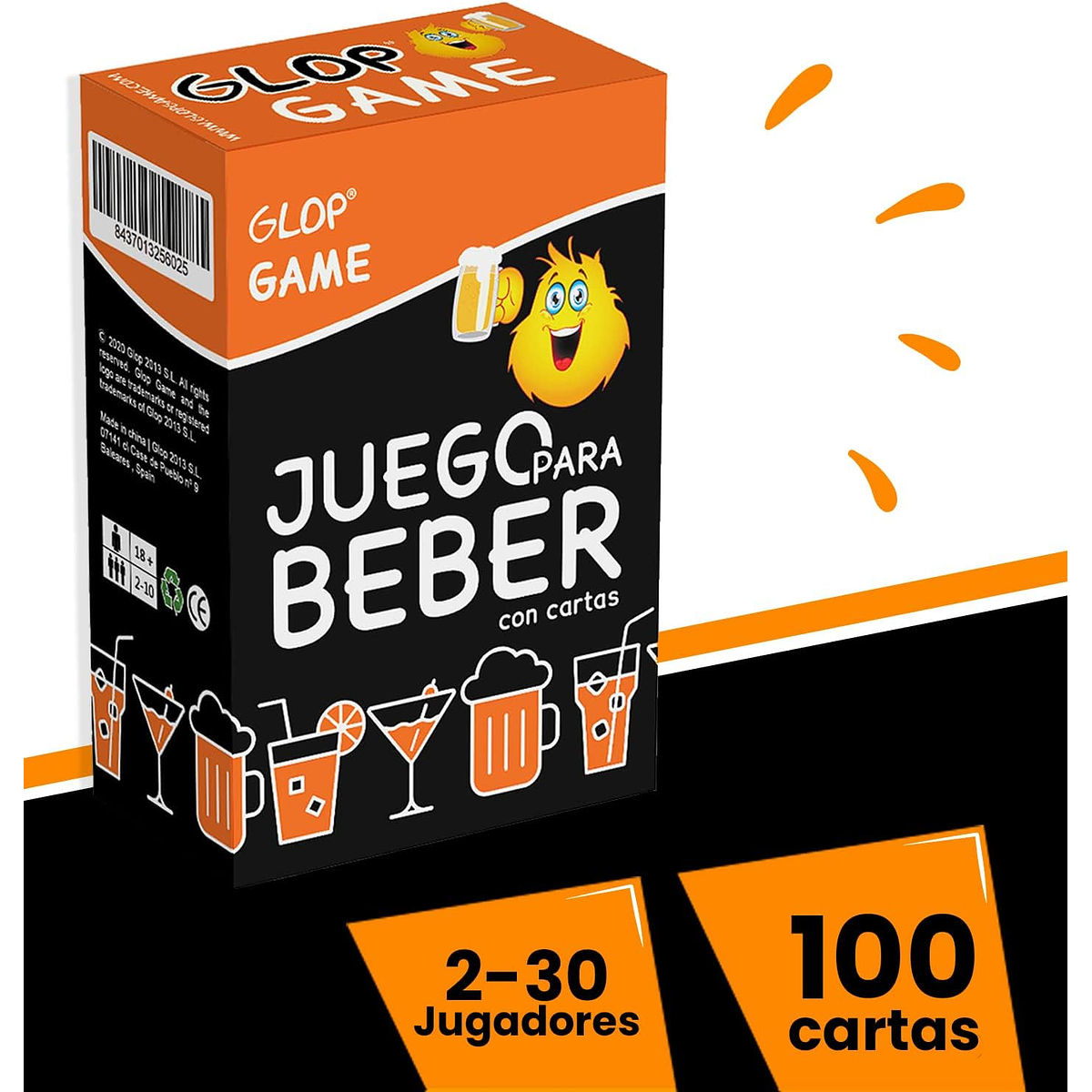 Glop 500 Cartas - Posiblemente el Mejor Juegos de Mesa para Beber - Juegos  para Beber - Juegos de