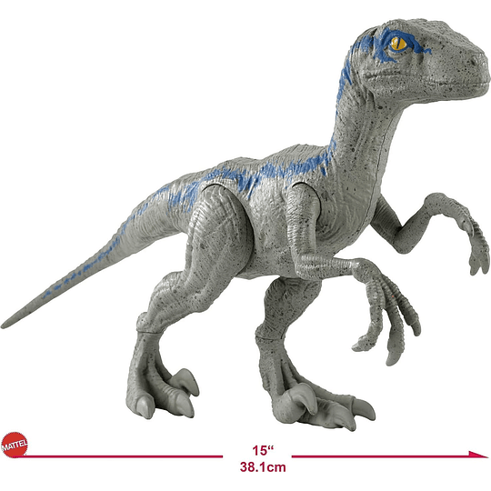 Jurassic World Velociraptor Blue, Dinosaurio De 12 pulgadas