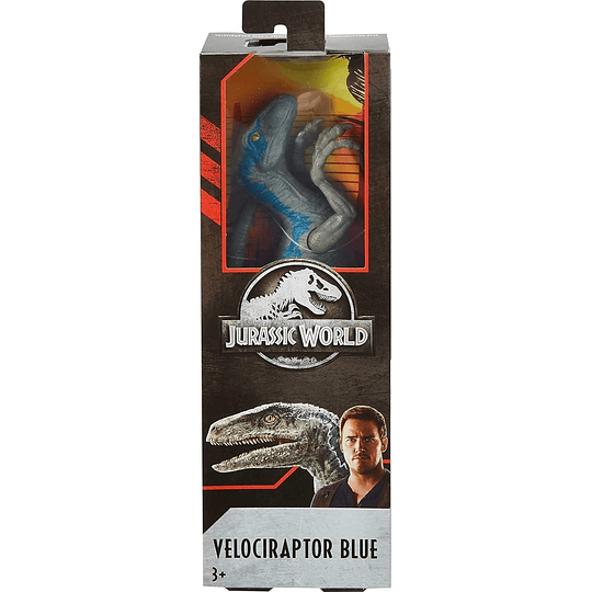 Jurassic World Velociraptor Blue, Dinosaurio De 12 pulgadas