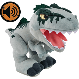 Jurassic World Dominion Chompin Action Giganotosaurus: Figura de dinosaurio de peluche con rugido y mordida en movimiento - Regalo de juguete