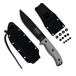 Cuchillos Esee 6p Cuchillo de cuchilla fija con vaina de polímero moldeado (cuchilla negra/vaina negra)