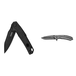 Kshuse de bolsillo táctico plegable de Kershaw Appa, abertura de SpeedSafe, cuchilla negra de 2.75 pulgadas y mango de mango y filtro, cuchilla de acero de 3.25 "con abertura asistida