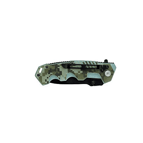 Cuchillo de bolsillo plegable BGT de 3.4 pulgadas de hoja negra de 3.4 pulgadas y cuchillos de supervivencia de mango G10 livianos.