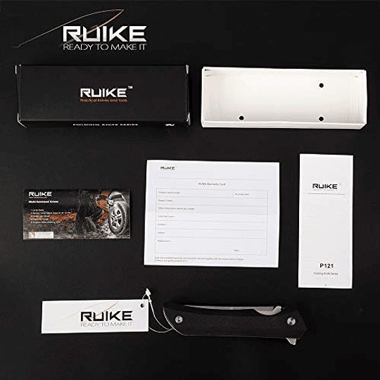 Ruike plegable Knive, Black, G10 (P121-B)