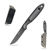 Cuchillos SDOKEDC DC53 CANCIA TÁCTICA DE ACERO TÁCTICO Táctico con vaina Kydex para hombres EDC Campo de supervivencia al aire libre (lavado de piedra negra)