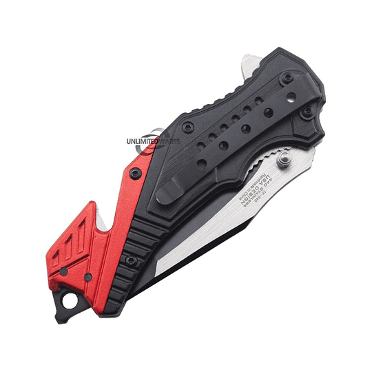 Cuchillo plegable de apertura táctica táctica táctica táctica de Firigh Fighter ilimitados de Ween Fire 4.5 pulgadas cerradas