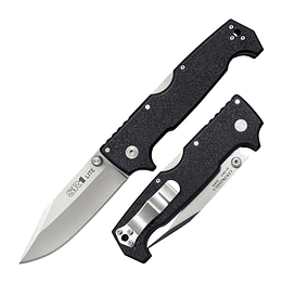 Acero frío SR1 Lite 8CR14MoV Steel 4 "CLAD POTO HOJA CULLIZACIÓN GRIV-EX Cuchillo plegable con mecanismo de bloqueo Tri-AD, en caja